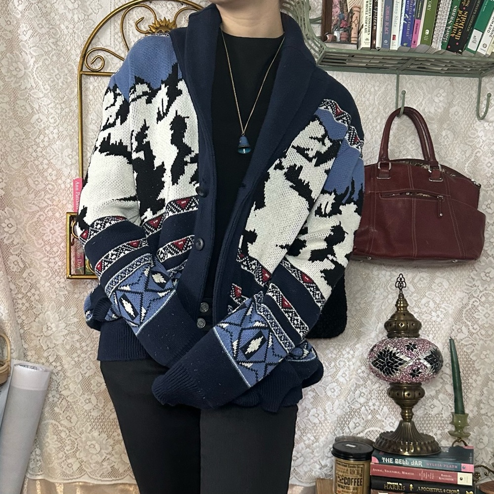 Blue American rag cardigan